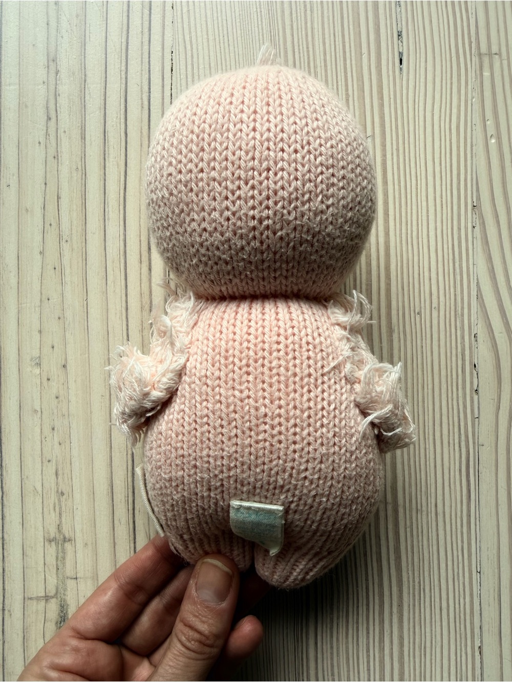 Soft Pink Knit Bird Plush Toy - Cozy Cuddles - Picture 3 of 3